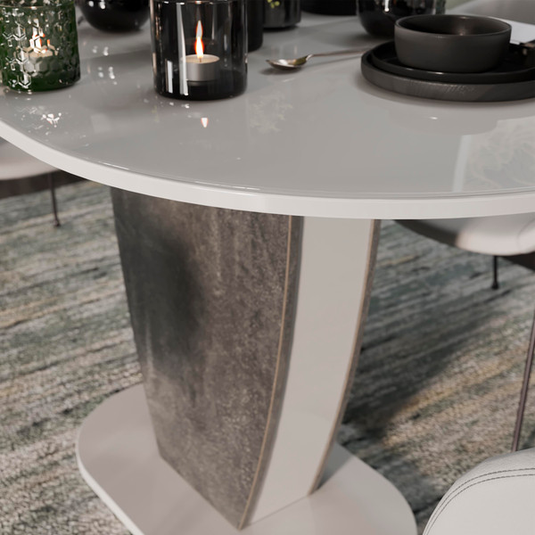Изображение товара Обеденный стол ТриЯ Монреаль тип 1 (белый глянец/моод темный)