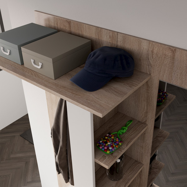 Изображение товара Секция в прихожую ТриЯ Эрика комбинированная (дуб сонома/белый)