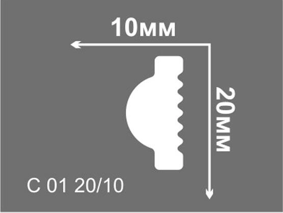Изображение товара Плинтус потолочный Де Багет С 01 20/10