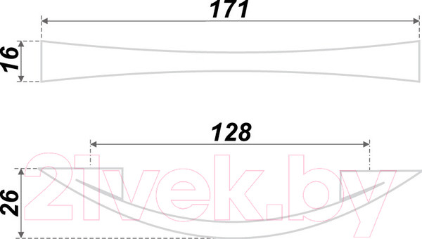 Изображение товара Ручка для мебели Boyard S0560/128 / RS005SC.4/128