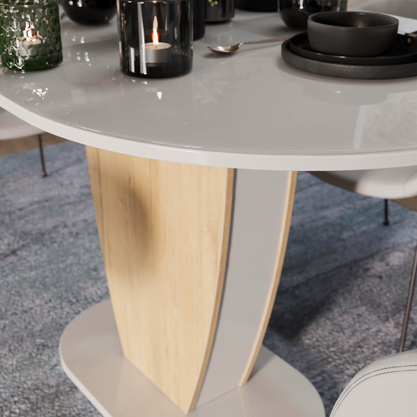 Изображение товара Обеденный стол ТриЯ Монреаль тип 1 (белый глянец/бунратти)