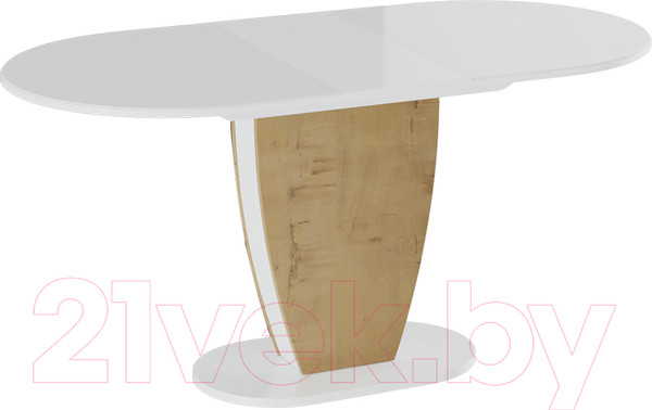 Изображение товара Обеденный стол ТриЯ Монреаль тип 1 (белый глянец/бунратти)
