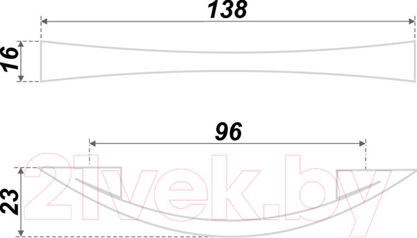 Изображение товара Ручка для мебели Boyard S0560/96 / RS005SC.4/96