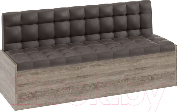 Изображение товара Скамья кухонная мягкая ТриЯ Форест (дуб сонома трюфель/кожзам коричневый)