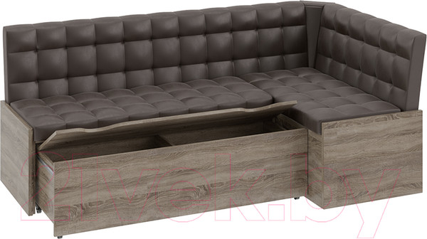 Изображение товара Уголок кухонный мягкий ТриЯ Форест (дуб сонома трюфель/кожзам коричневый)