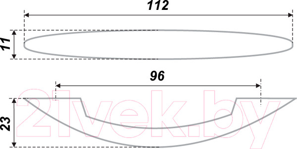 Изображение товара Ручка для мебели Boyard S1140/96 / RS011CP.3/96