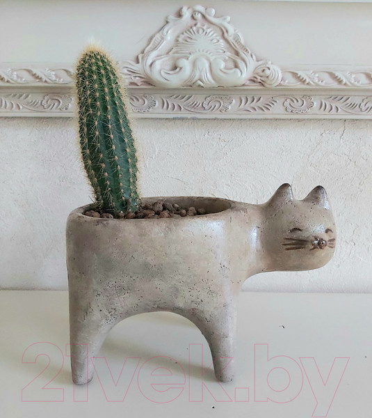 Изображение товара Кашпо Нашы майстры Кот 1159 (песочный)