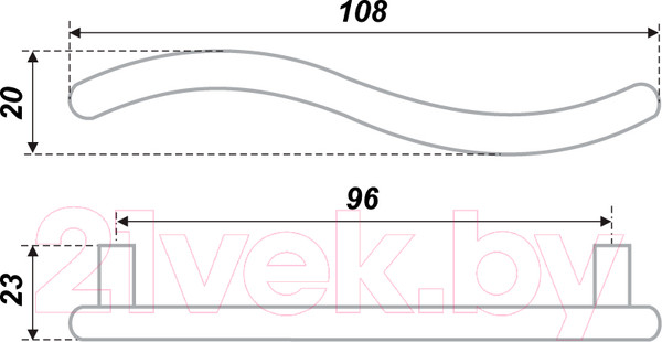 Изображение товара Ручка для мебели Boyard S1340/96 / RS013CP.4/96