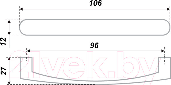 Изображение товара Ручка для мебели Boyard S1540/96 / RS015CP.4/96