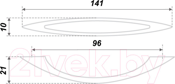 Изображение товара Ручка для мебели Boyard S1940/96 / RS019CP.4/96
