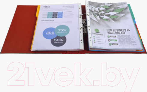 Изображение товара Папка-регистратор Exacompta 53104E (бордовый)