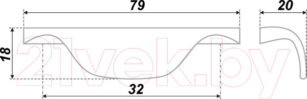 Изображение товара Ручка для мебели Boyard RS025SC.3/32