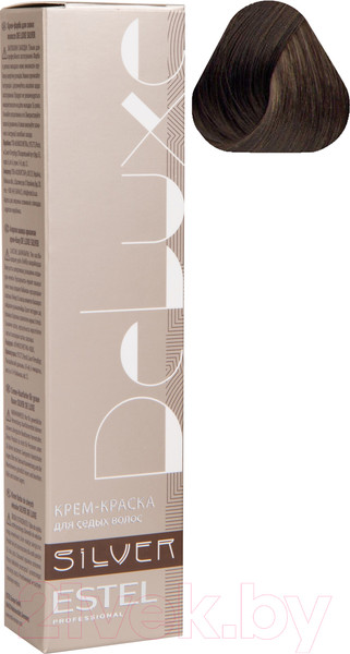 Крем-краска для волос Estel De Luxe Silver 6/71 (темно-русый коричнево-пепельный)