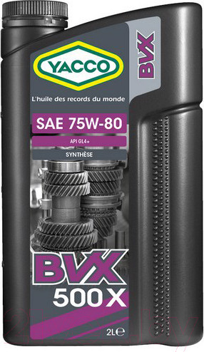 Изображение товара Трансмиссионное масло Yacco BVX 500 X 75W80 (2л)