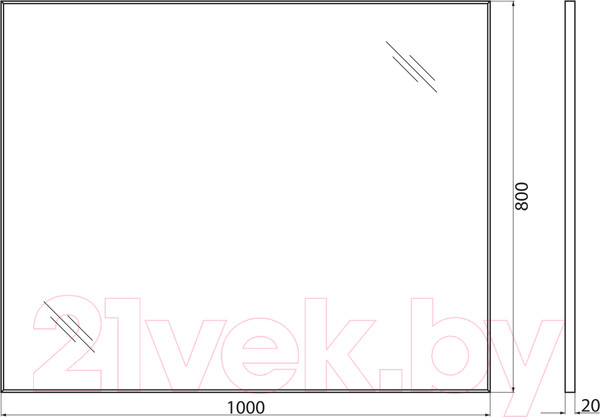 Изображение товара Зеркало BelBagno SPC-AL-1000-800