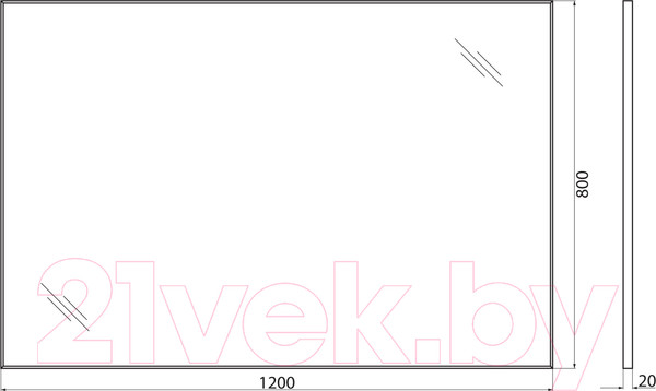 Изображение товара Зеркало BelBagno SPC-AL-1200-800