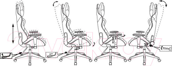Изображение товара Кресло геймерское Бюрократ Zombie Viking 5 Aero Black Edition (искусственная кожа черный)