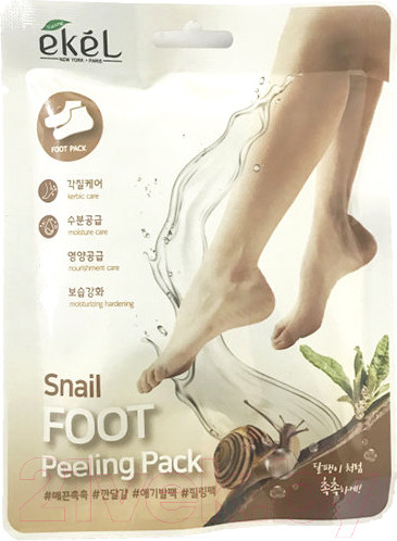 Изображение товара Носки для педикюра Ekel Пилинг-носочки с муцином улитки (40г)
