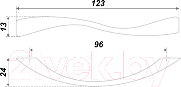 Изображение товара Ручка для мебели Boyard RS032SC.3/96 / S3260/96