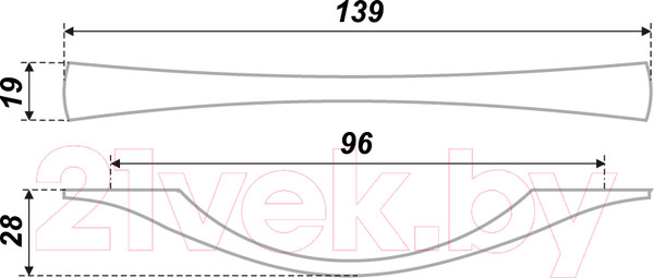 Изображение товара Ручка для мебели Boyard RS034SC.4/96 / S3460/96