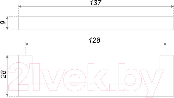Изображение товара Ручка для мебели Boyard Quadra RS043BN.4/128