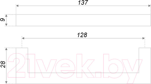 Изображение товара Ручка для мебели Boyard Quadra RS043SC.4/128