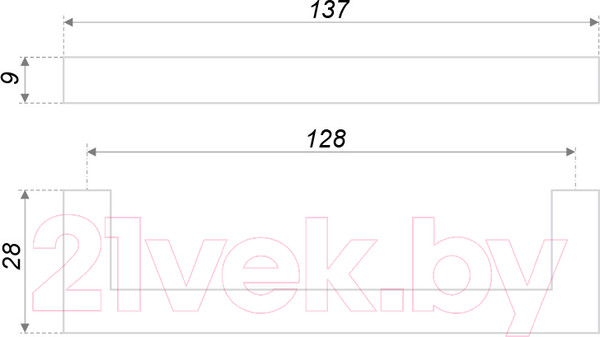 Изображение товара Ручка для мебели Boyard Quadra RS043SN.4/128