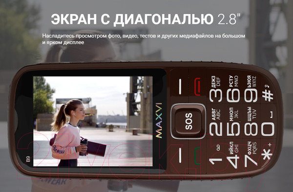 Изображение товара Мобильный телефон Maxvi B9 (красный)