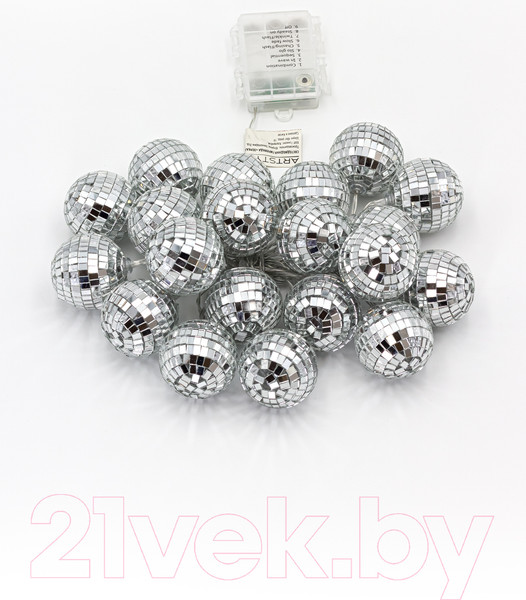 Изображение товара Светодиодная гирлянда ArtStyle Зеркальные шарики / CL-N220WW