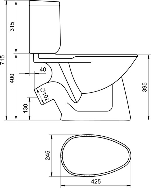 Изображение товара Унитаз напольный Santek Бриз 1WH302138