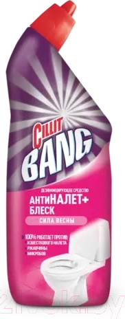 Изображение товара Чистящее средство для унитаза Cillit Bang Антиналет+Блеск сила весны (750мл)