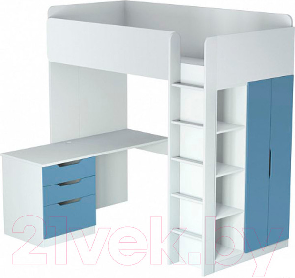 Изображение товара Двери шкафа для кровати-чердака Polini Kids Simple (синий)