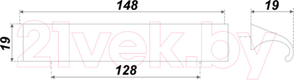 Изображение товара Ручка для мебели Boyard S5910/128 / RS059AL.4/128