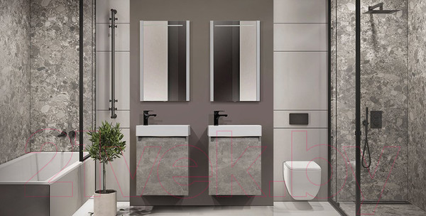 Изображение товара Тумба с умывальником Belux Темпо НП50 (31, бетон чикаго/светло-серый)