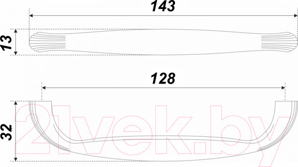 Изображение товара Ручка для мебели Boyard Magica RS198GC.4/128