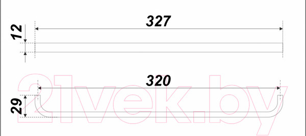 Изображение товара Ручка для мебели Boyard DecoLine RS218CP.4/320