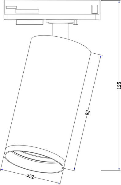 Изображение товара Трековый светильник Maytoni TR020-1-GU10-B