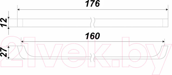 Изображение товара Ручка для мебели Boyard Jetline RS219BSN.4/160