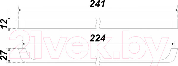 Изображение товара Ручка для мебели Boyard Jetline RS219BSN.4/224