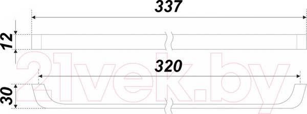 Изображение товара Ручка для мебели Boyard Jetline RS219SG.4/320