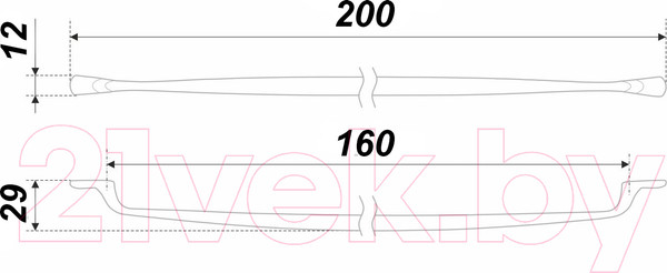 Изображение товара Ручка для мебели Boyard Neoline RS220SG.4/160