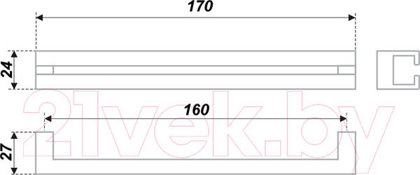 Изображение товара Ручка для мебели Boyard RS273CP.3/160