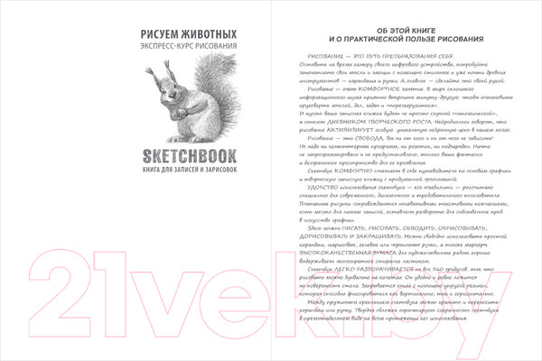 Изображение товара Творческий блокнот Эксмо SketchBook. Животные (мята)