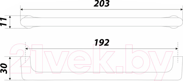 Изображение товара Ручка для мебели Boyard Olav RS290MBSN.4/192