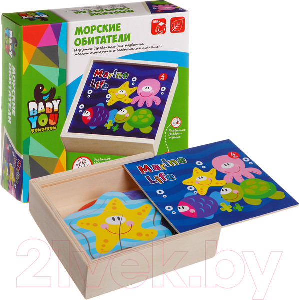 Изображение товара Развивающий игровой набор Bondibon Морские обитатели / ВВ1094