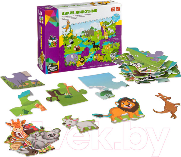 Изображение товара Коврик-пазл Bondibon Дикие животные / ВВ2822