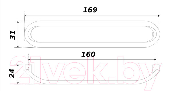 Изображение товара Ручка для мебели Boyard Opa RS283BSN.3/160