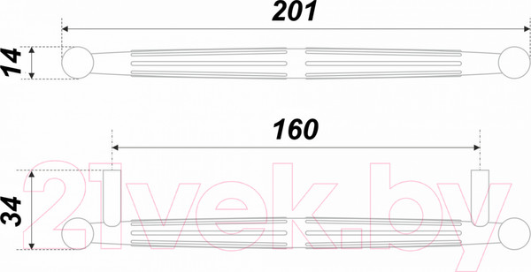 Изображение товара Ручка для мебели Boyard Tilda RS308MBSN.4/160
