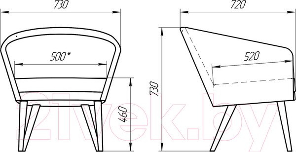 Изображение товара Кресло мягкое Lama мебель Тиана-1 (Simpl Col 48)