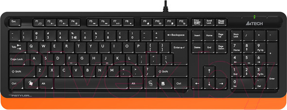 Изображение товара Комплект клавиатура и мышь A4Tech Fstyler F1010 (черный/оранжевый)